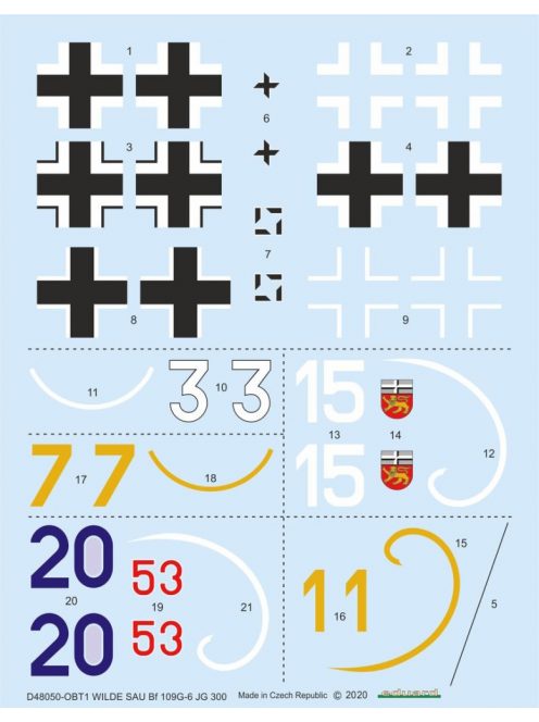 Eduard - 1/48 WILDE SAU Bf 109G-6 JG 300 for EDUARD kit