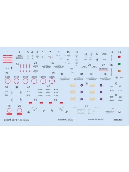 Eduard - P-38 stencils 1/48 for TAMIYA/ACADEMY/HASEGAWA