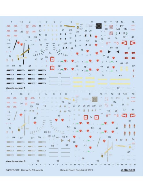 Eduard - Harrier Gr.7/9 stencils for REVELL/HASEGAWA