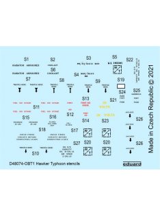 Eduard - Hawker Typhoon stencils for HASEGAWA