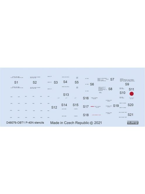 Eduard - P-40N stencils for HASEGAWA