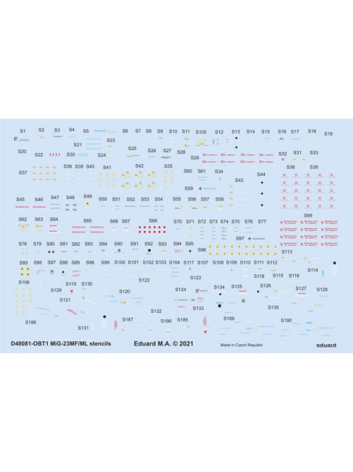 Eduard - MiG-23MF/ML stencils for TRUMPETER