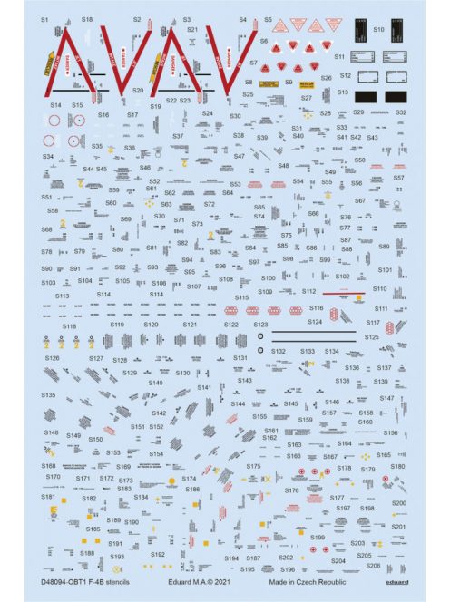 Eduard - F-4B Stencils For Tamiya