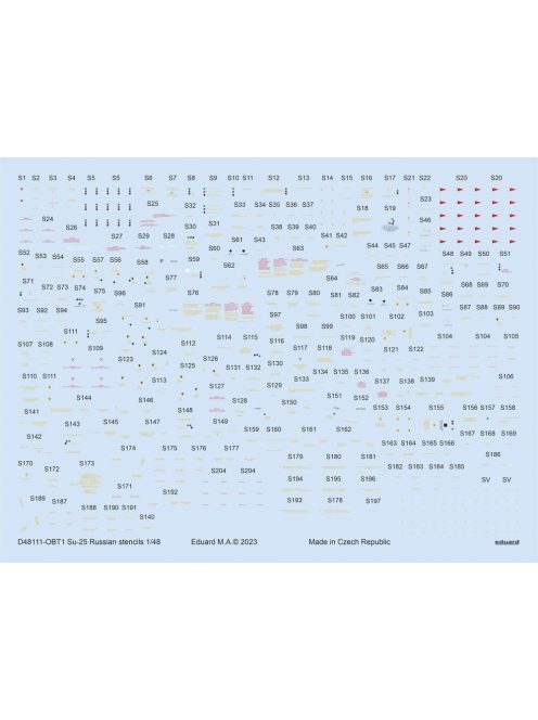 Eduard - Su-25 Russian stencils 1/48 ZVEZDA