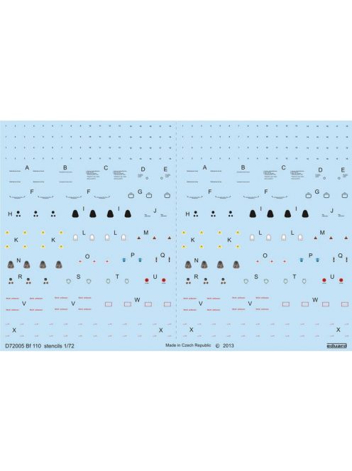 Eduard - Bf 110 stencils 