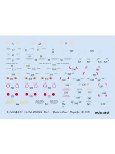 Eduard - B-25J stencils 1/72 for HASEGAWA/REVELL