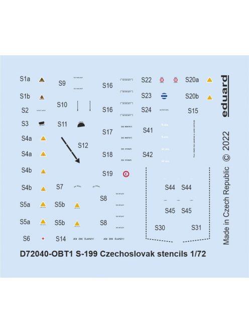 Eduard - S-199 Czechoslovak Stencils