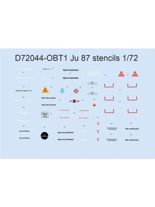 Eduard - Ju 87 stencils for ACADEMY/AIRFIX/ITALERI/REVELL