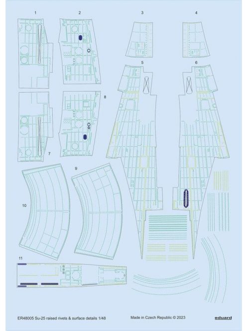 Eduard - Su-25 raised rivets & surface details for ZVEZDA