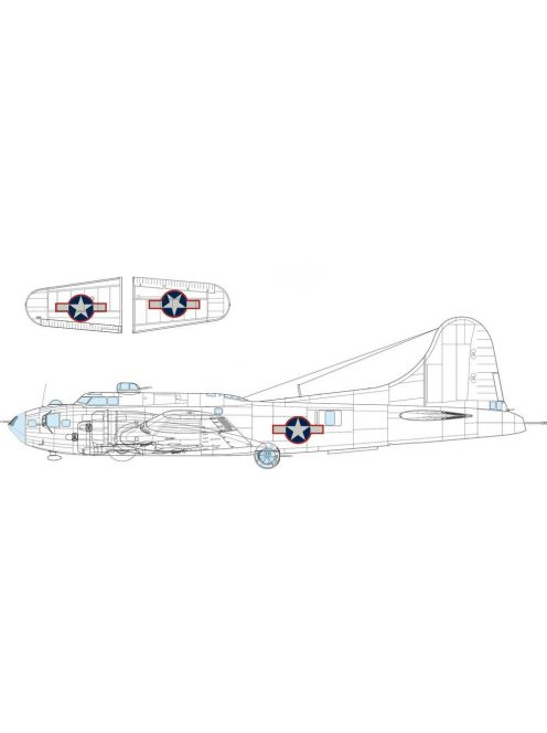 Eduard - B-17F US national insignia w/ red outline 1/48