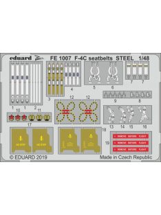 Eduard - F-4C seatbelts STEEL for Academy 