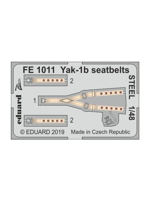 Eduard - Yak-1b seatbelts STEEL for Zvezda 