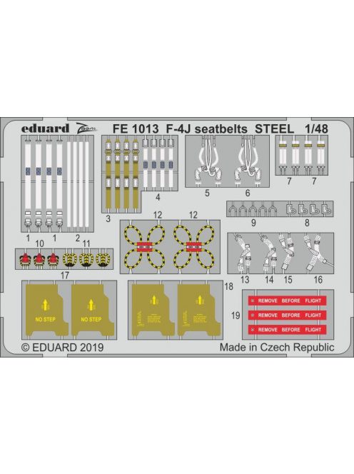 Eduard - F-4J seatbelts STEEL for Academy 