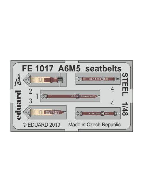 Eduard - A6M5 seatbelts STEEL for Tamiya 