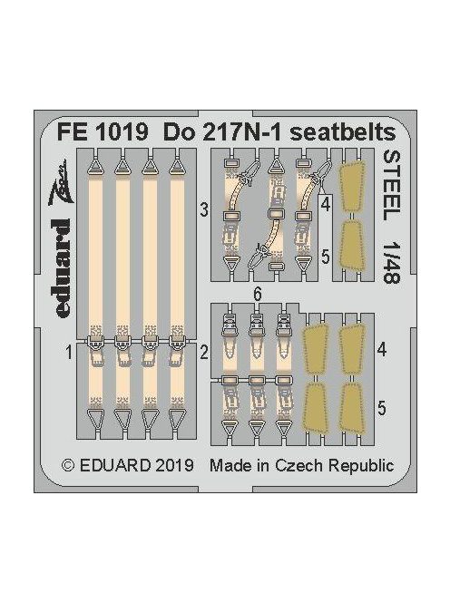 Eduard - Do 217N-1 seatbelts STEEL for ICM 