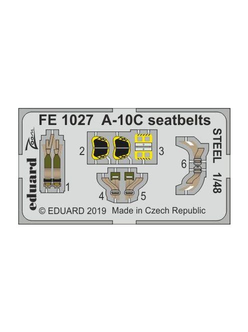 Eduard - A-10C seatbelts STEEL for Italeri 