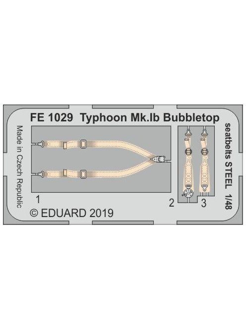 Eduard - Typhoon Mk.Ib Bubbletop seatbelts STEEL f.Hasgawa/Italeri 