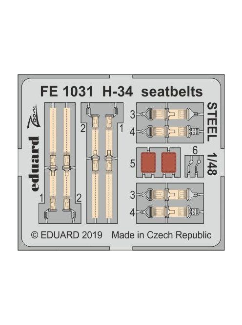 Eduard - H-34 seatbelts STEEL for Gallery Models 