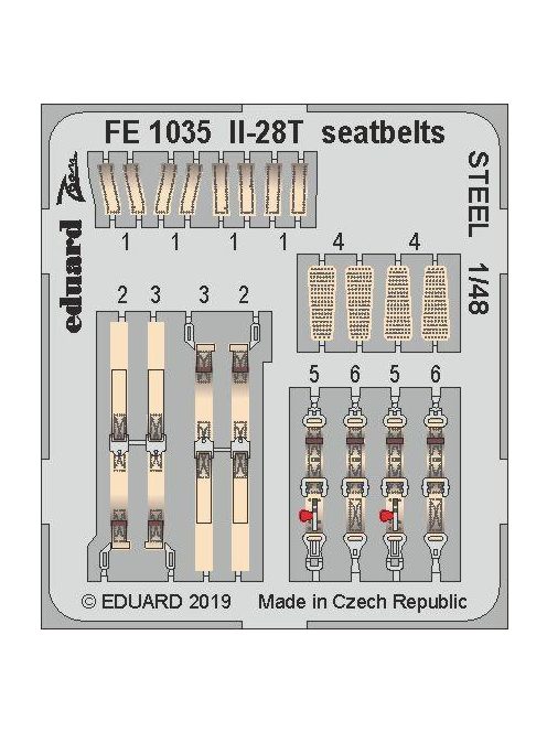 Eduard - Il-28T seatbelts STEEL for Bobcat 