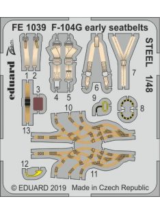 Eduard - F-104G early seatbelts STEEL for Kinetic 