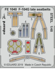 Eduard - F-104G late seatbelts STEEL for Kinetic 