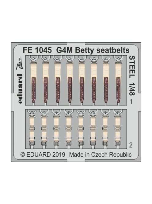 Eduard - G4M Betty seatbelts STEEL for Tamiya 