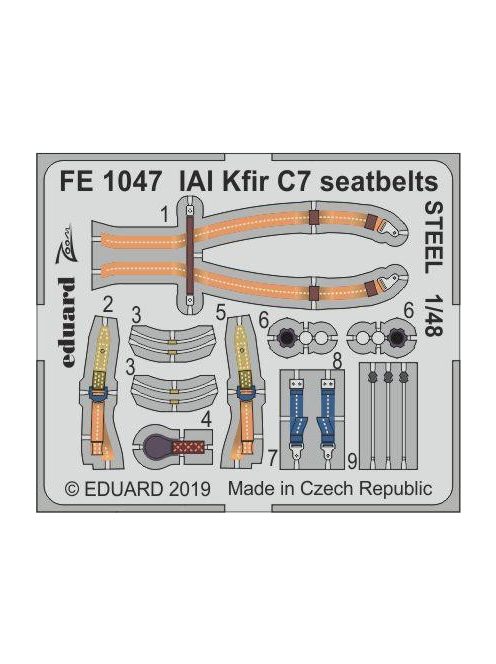 Eduard - IAI Kfir C7 seatbelts STEEL for AMK 