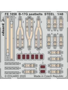 Eduard - B-17G seatbelts STEEL for HKM 