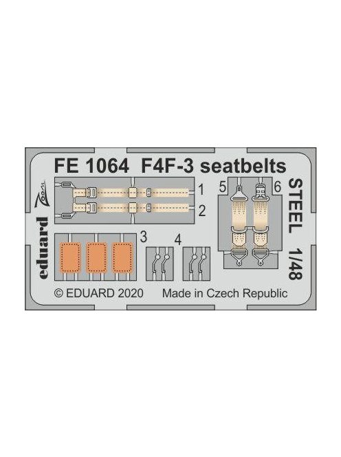 Eduard - F4F-3 seatbelts STEEL for Hobby Boss