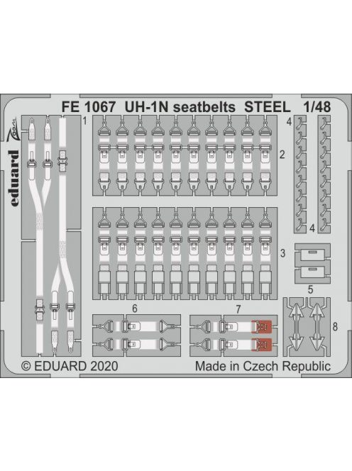 Eduard - UH-1N seatbelts STEEL for Kitty Hawk