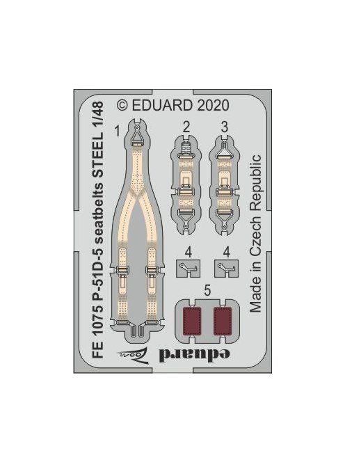 Eduard - P-51D-5 seatbelts STEEL for Airfix