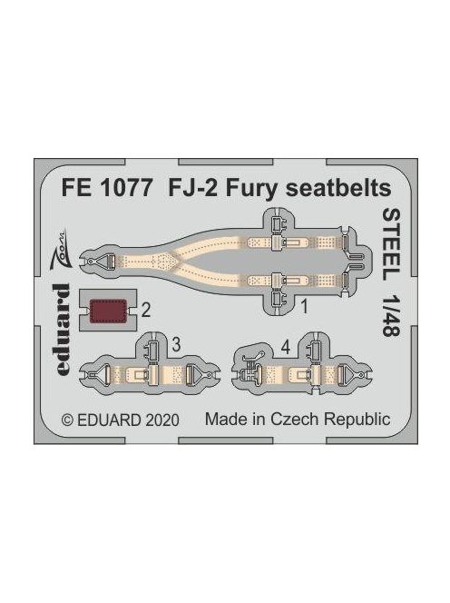 Eduard - FJ-2 Fury seatbelts STEEL for KittyHawk