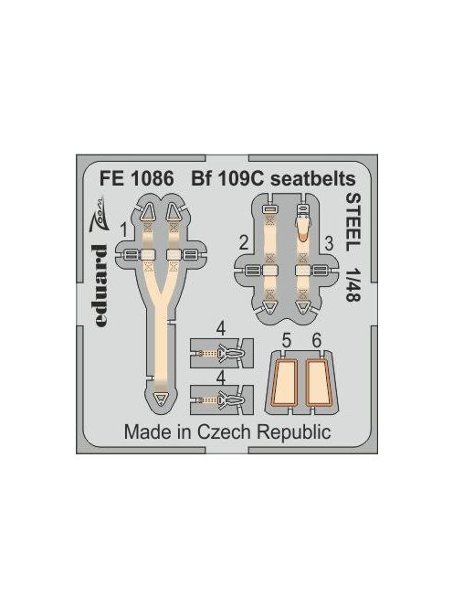 Eduard - Bf 109C seatbelts STEEL for Modelsvit