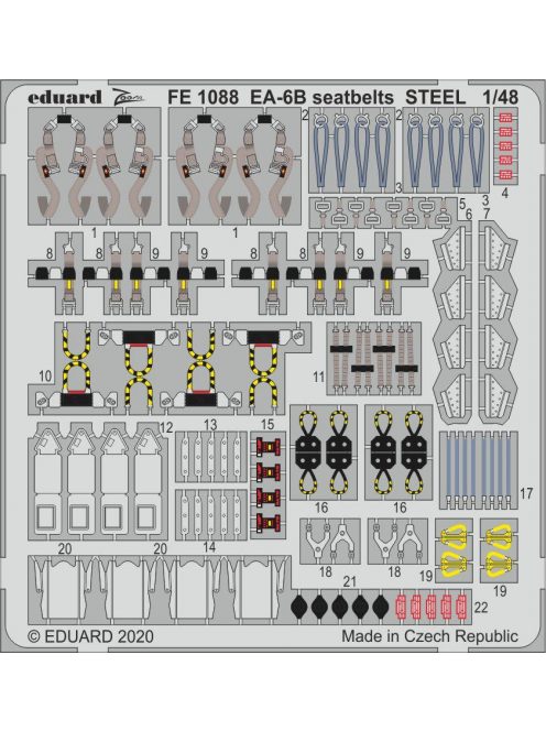 Eduard - EA-6B seatbelts STEEL for Kinetic