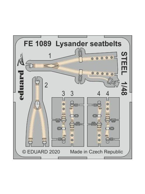 Eduard - Lysander seatbelts STEEL for Eduard