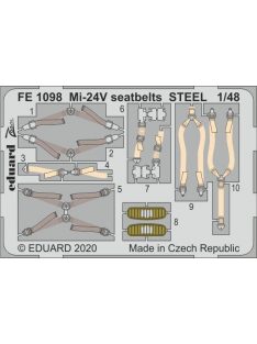 Eduard - Mi-24V seatbelts STEEL for Zvezda