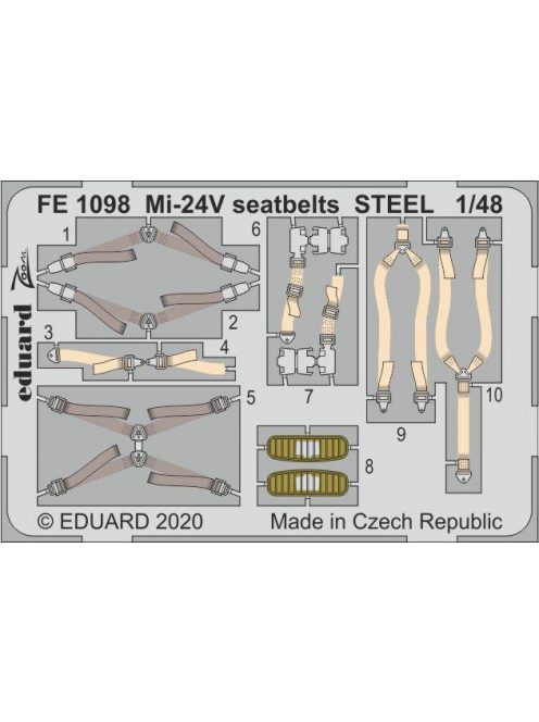 Eduard - Mi-24V seatbelts STEEL for Zvezda