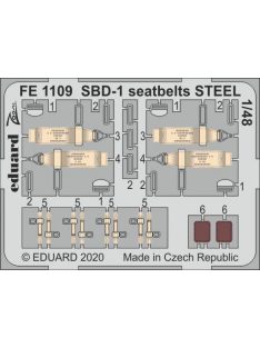 Eduard - SBD-1 seatbelts STEEL for Academy