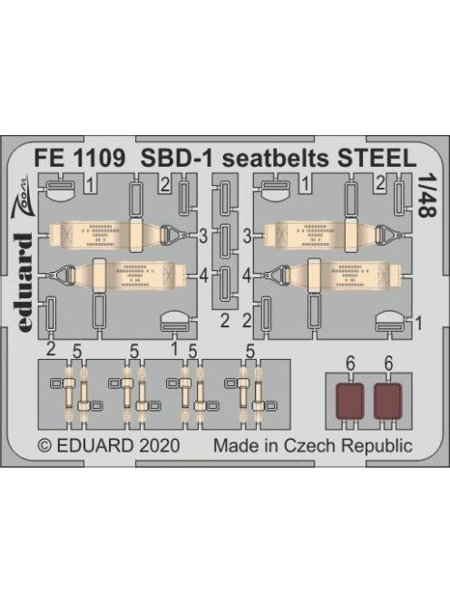 Eduard - SBD-1 seatbelts STEEL for Academy