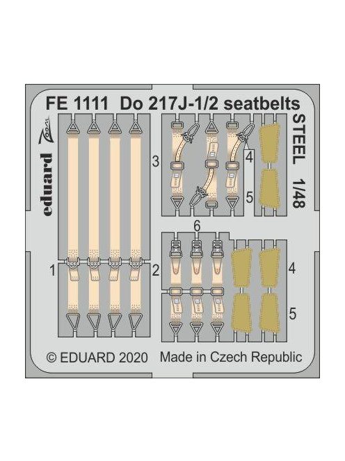 Eduard - Do 217J-1/2 seatbelts STEEL for ICM