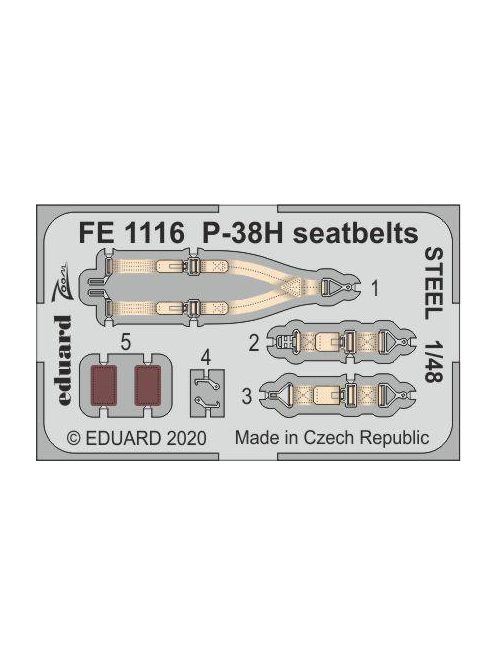 Eduard - P-38H seatbelts STEEL for Tamiya