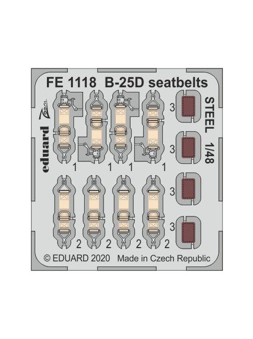 Eduard - B-25D seatbelts STEEL for Revell