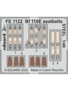 Eduard - Bf 110E seatbelts STEEL for Dragon