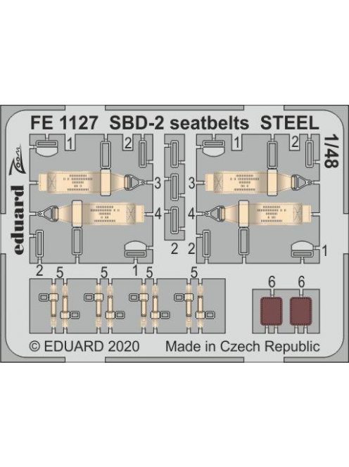 Eduard - SBD-2 seatbelts STEEL for Academy