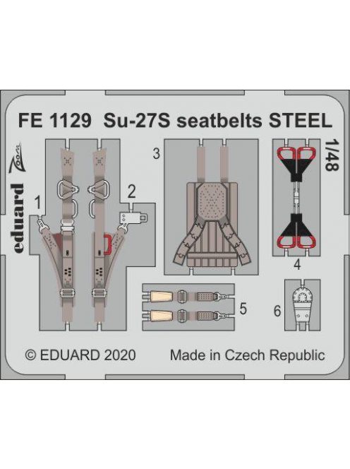 Eduard - Su-27S seatbelts STEEL for Kitty Hawk