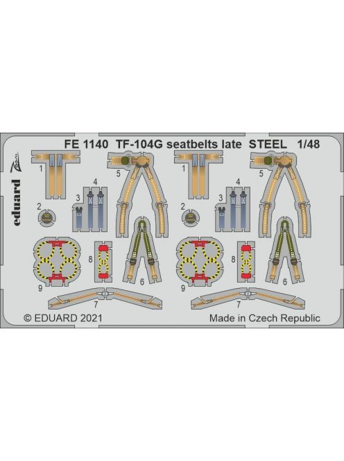 Eduard - TF-104G seatbelts late STEEL for Kinetic