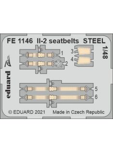 Eduard - Il-2 seatbelts STEEL for ZVEZDA