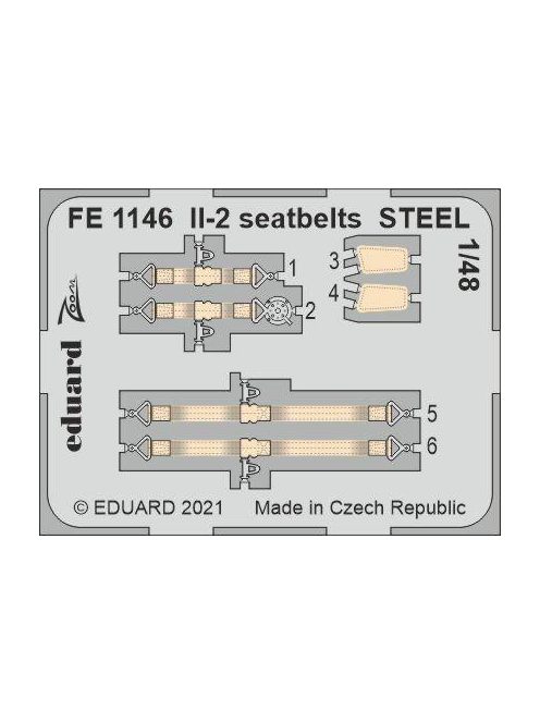 Eduard - Il-2 seatbelts STEEL for ZVEZDA