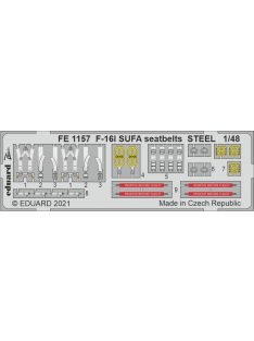 Eduard - F-16I SUFA seatbelts STEEL for KINETIC