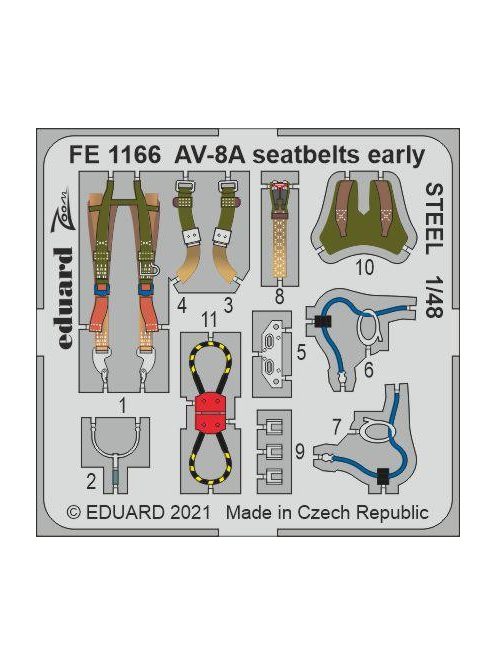 Eduard - AV-8A seatbelts early STEEL for KINETIC